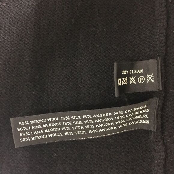 RALPH LAUREN Black LabelWool Cashmere Silk Open Cardigan Black M - Picture 7 of 7